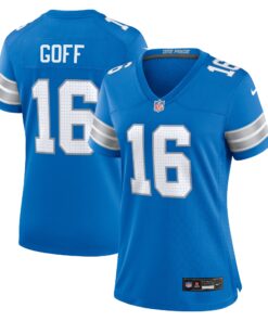 Jared Goff Detroit Lions  Women_s Game Jersey  Blue