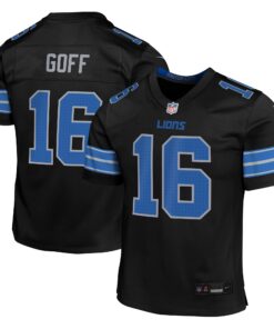 Jared Goff Detroit Lions  Youth Alternate Player Game Jersey  Black