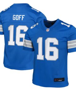 Jared Goff Detroit Lions  Youth Team Player Game Jersey  Blue