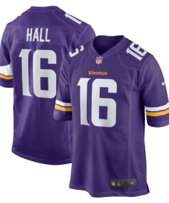 Jaren Hall Minnesota Vikings   Game Jersey   Purple