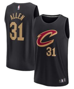 Jarrett Allen Cleveland Cavaliers Fanatics Youth Fast Break Player Jersey - Black - Statement Edition