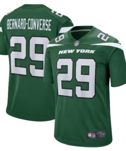 Jarrick Bernard Converse New York Jets   Game Jersey  Gotham Green