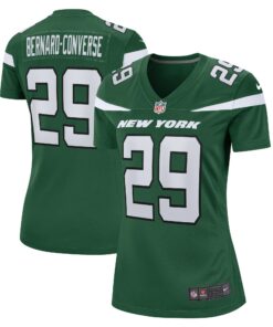 Jarrick Bernard Converse New York Jets  Women_s  Game Jersey  Gotham Green