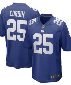 Jashaun Corbin New York Giants  Game Player Jersey  Royal