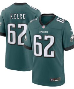 Jason Kelce Philadelphia Eagles  Team Game Jersey  Midnight Green