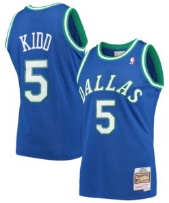 Jason Kidd Dallas Mavericks Mitchell &amp Ness 199495 Hardwood Classics Swingman Jersey - Blue