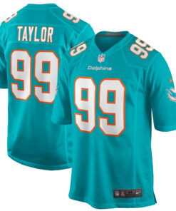Jason Taylor Miami Dolphins  Game Retired Player Jersey  Aqua