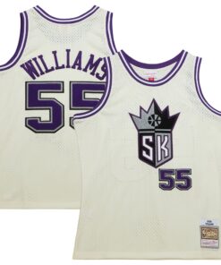 Jason Williams Sacramento Kings Mitchell &amp Ness Chainstitch Swingman Jersey - Cream
