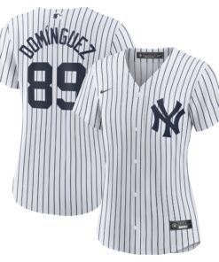 Jasson Dominguez New York YankeesWomen_s Home Official Replica Player Jersey  White