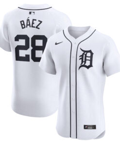 Javier Baez Detroit TigersHome Elite Player Jersey  White