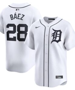 Javier Baez Detroit TigersHome Limited Player Jersey  White