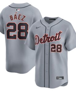 Javier Baez Detroit TigersRoad Limited Player Jerseynbspâ€“ Gray