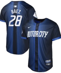 Javier Baez Detroit TigersYouth 2024 City Connect Limited Jersey  Navy