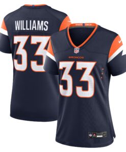 Javonte Williams Denver Broncos  Women_s Mile High Collection Alternate Game Jersey  Navy