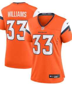 Javonte Williams Denver Broncos  Women_s Mile High Collection Game Jersey  Orange