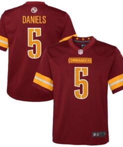 Jayden Daniels Washington Commanders  Youth 2024 NFL Draft First Round Pick Player Game Jersey  Burgundy