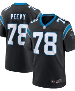 Jayden Peevy Carolina Panthers   Game Jersey   Black