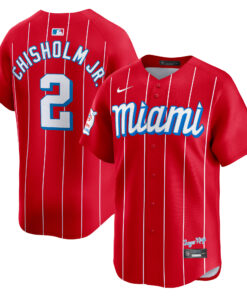 Jazz Chisholm Jr. Miami MarlinsCity Connect Limited Player Jersey  Red