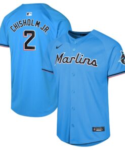 Jazz Chisholm Jr. Miami MarlinsYouth Alternate Limited Player Jerseynbspâ€“ Blue