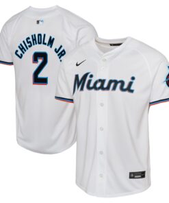 Jazz Chisholm Miami MarlinsYouth Home Limited Player Jersey  White