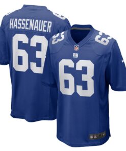 JC Hassenauer New York Giants  Team Game Jersey  Royal