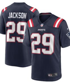 JC Jackson New England Patriots   Game Jersey   Navy