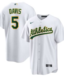 JD Davis Oakland AthleticsHome Replica Jersey  White