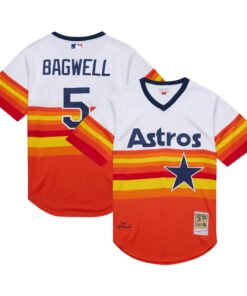 Jeff Bagwell Houston Astros Mitchell amp Ness 2004 Cooperstown Collection Authentic Throwback Jersey  White