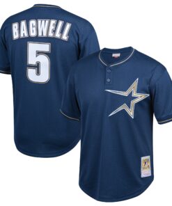 Jeff Bagwell Houston Astros Mitchell amp Ness Youth Cooperstown Collection Mesh Batting Practice Jersey  Navy 1