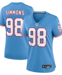 Jeffery Simmons Tennessee Titans  Women_s Player Jersey  Light Blue