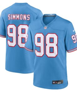 Jeffery Simmons Tennessee Titans  Youth Game Jersey  Light Blue