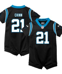 Jeremy Chinn Carolina Panthers  Newborn Romper Game Jersey  Black