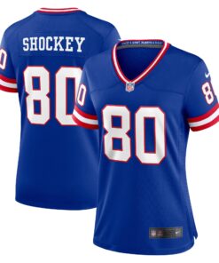 Jeremy Shockey New York Giants  Women_s Classic Retired Player Game Jersey  Royal