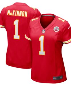 Jerick McKinnon Kansas City Chiefs  Women_s Game Player Jersey  Red