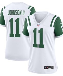 Jermaine Johnson II New York Jets  Women_s Classic Alternate Player Game Jersey  White
