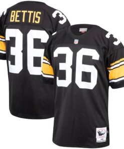 Jerome Bettis Pittsburgh Steelers 1996 Mitchell amp Ness Authentic Throwback Retired Player Jersey  Black