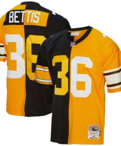 Jerome Bettis Pittsburgh Steelers Mitchell amp Ness 1996 Split Legacy Replica Jersey  BlackGold