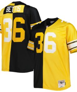 Jerome Bettis Pittsburgh Steelers Mitchell amp Ness Big amp Tall Split Legacy Retired Player Replica Jersey  BlackGold