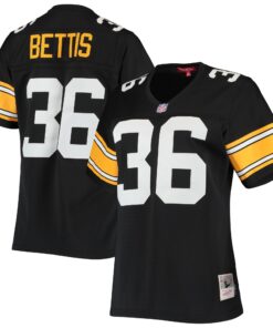Jerome Bettis Pittsburgh Steelers Mitchell amp Ness Women_s 1996 Legacy Replica Jersey  Black