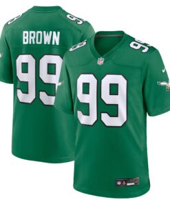 Jerome Brown Philadelphia Eagles  Alternate Game Jersey  Kelly Green
