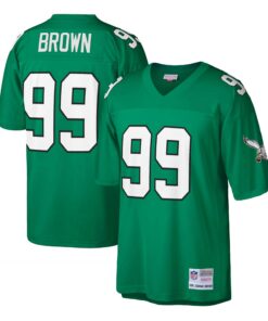 Jerome Brown Philadelphia Eagles Mitchell amp Ness Big amp Tall 1990 Retired Player Replica Jersey  Kelly Green