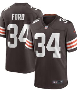 Jerome Ford Cleveland Browns  Game Player Jersey  Brown 1