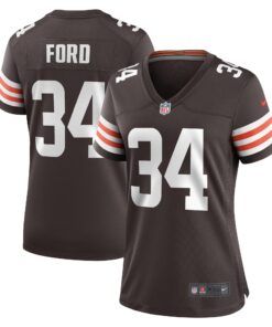 Jerome Ford Cleveland Browns  Women_s Game Player Jersey  Brown