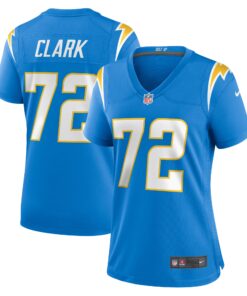 Jerrod Clark Los Angeles Chargers  Women_s Team Game Jersey   Powder Blue