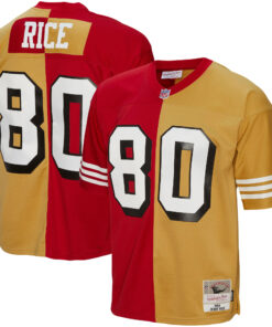 Jerry Rice San Francisco 49ers Mitchell amp Ness 1994 Split Legacy Replica Jersey  ScarletGold