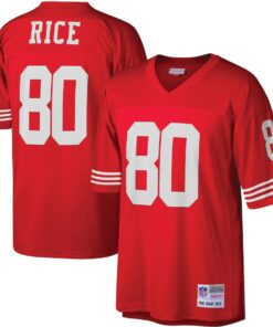 Jerry Rice San Francisco 49ers Mitchell amp Ness Big amp Tall 1990 Retired Player Replica Jersey  Scarlet