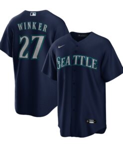 Jesse Winker Seattle MarinersAlternate Replica Player Jersey  Navy