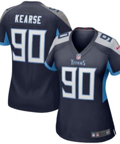 Jevon Kearse Tennessee Titans  Women_s Game Retired Player Jersey  Navy
