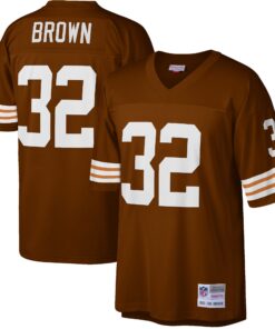 Jim Brown Cleveland Browns Mitchell amp Ness Big amp Tall 1963 Retired Player Replica Jersey  Brown
