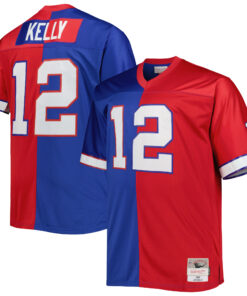 Jim Kelly Buffalo Bills Mitchell amp Ness Big amp Tall Split Legacy Retired Player Replica Jersey  RoyalRed